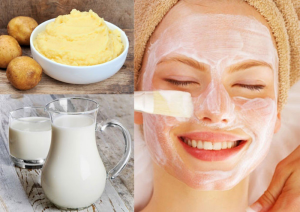 Mặt nạ khoai tây và sữa chua giúp chặn sự hình thành sắc tố melanin và giảm thiểu nguy cơ tái tạo các vết nám. 